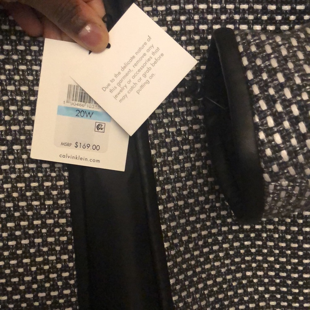 Brand New Calvin Klein open front jacket with hook & eye top closure! - Picture 4 of 6